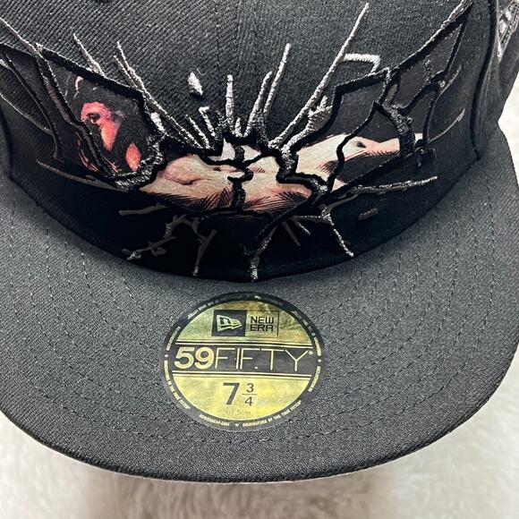 NEW ERA BATMAN HAT BANE SHATTERED THE DARK KNIGHT SIZE 7 3/4 - Picture 9 of 9